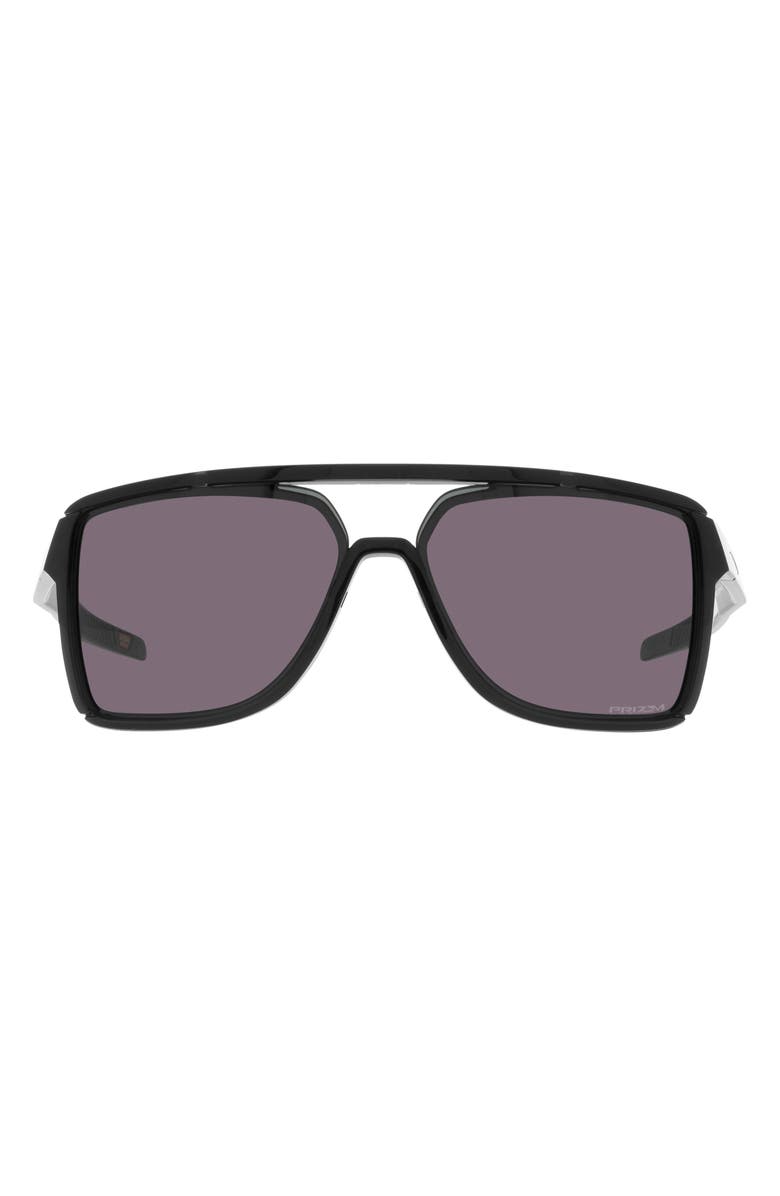 Oakley Castel 63mm Prizm<sup>™</sup> Oversize Rectangular Sunglasses, Main, color, 