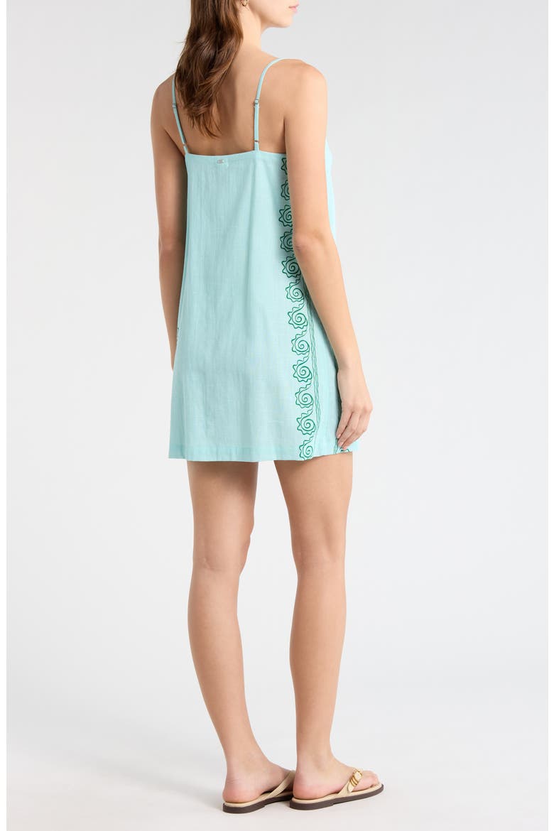 Sunburst Spaghetti Strap Minidress, Alternate, color, POOL BLUE