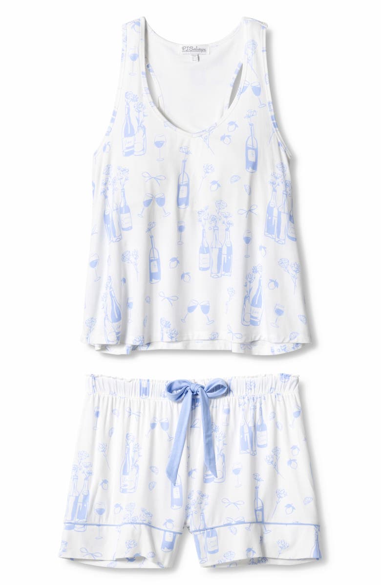 PJ Salvage Parisian Dreams Jersey Short Pajamas, Alternate, color, Ivory