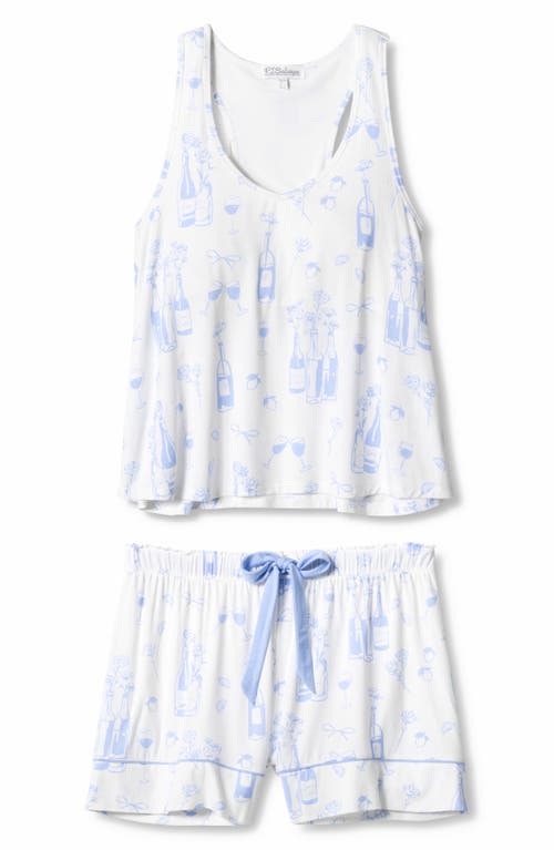 Pj Salvage Parisian Dreams Jersey Short Pajamas In White