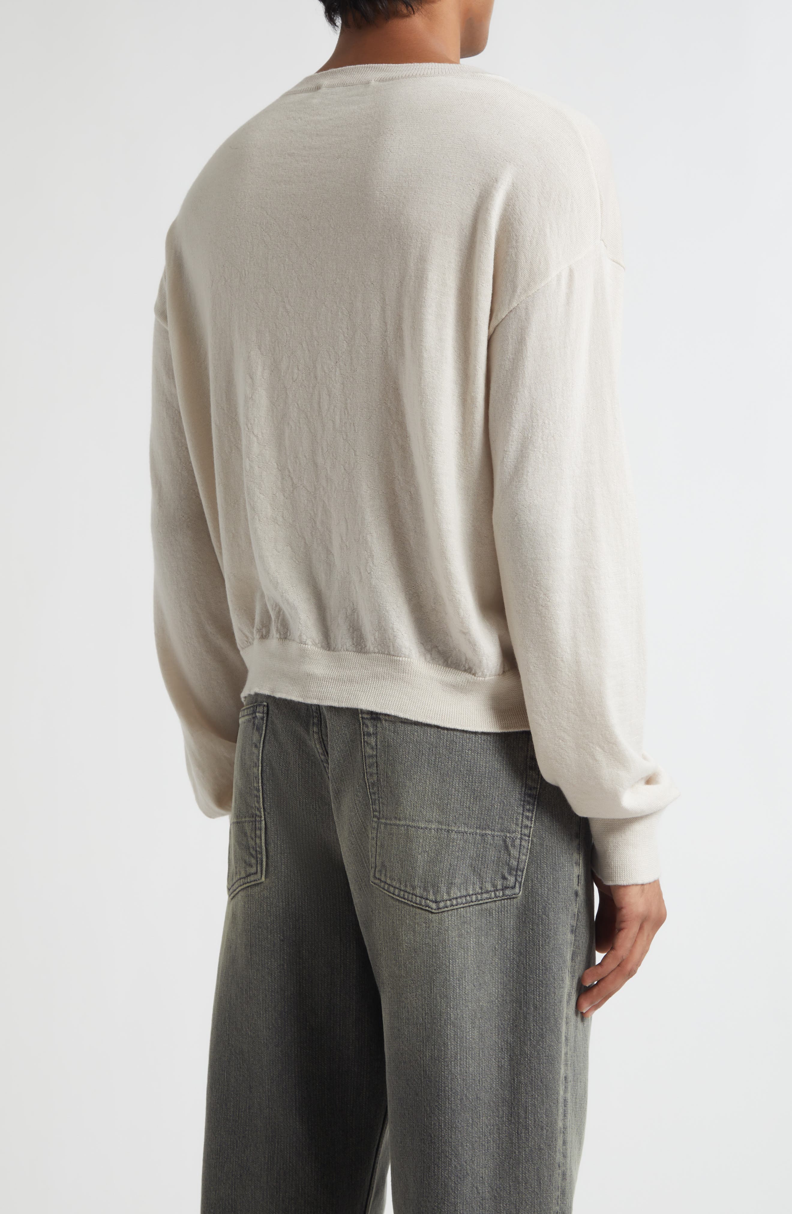 Sonar Distressed Argyle Plaid Wool Sweater - image 2