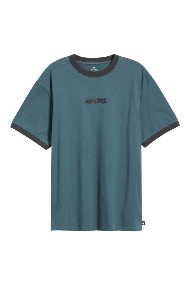 Liquid Trips Embroidered Ringer T-Shirt, Alternate, color, PINE NIGHT