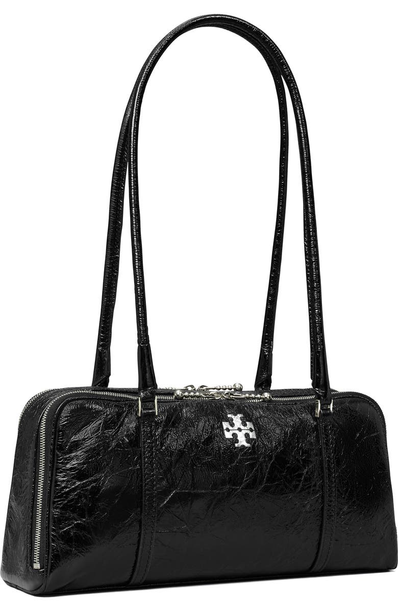 Tory Burch T Monogram Small Metallic Marshmallow Satchel, Alternate, color,