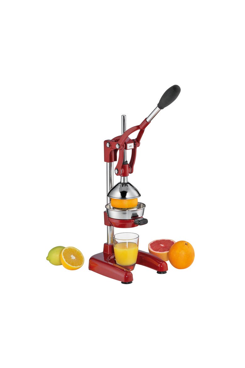 Amalfi Commercial Grade Manual Citrus Juicer, Extractor, and Juice Press, Alternate, color, Red