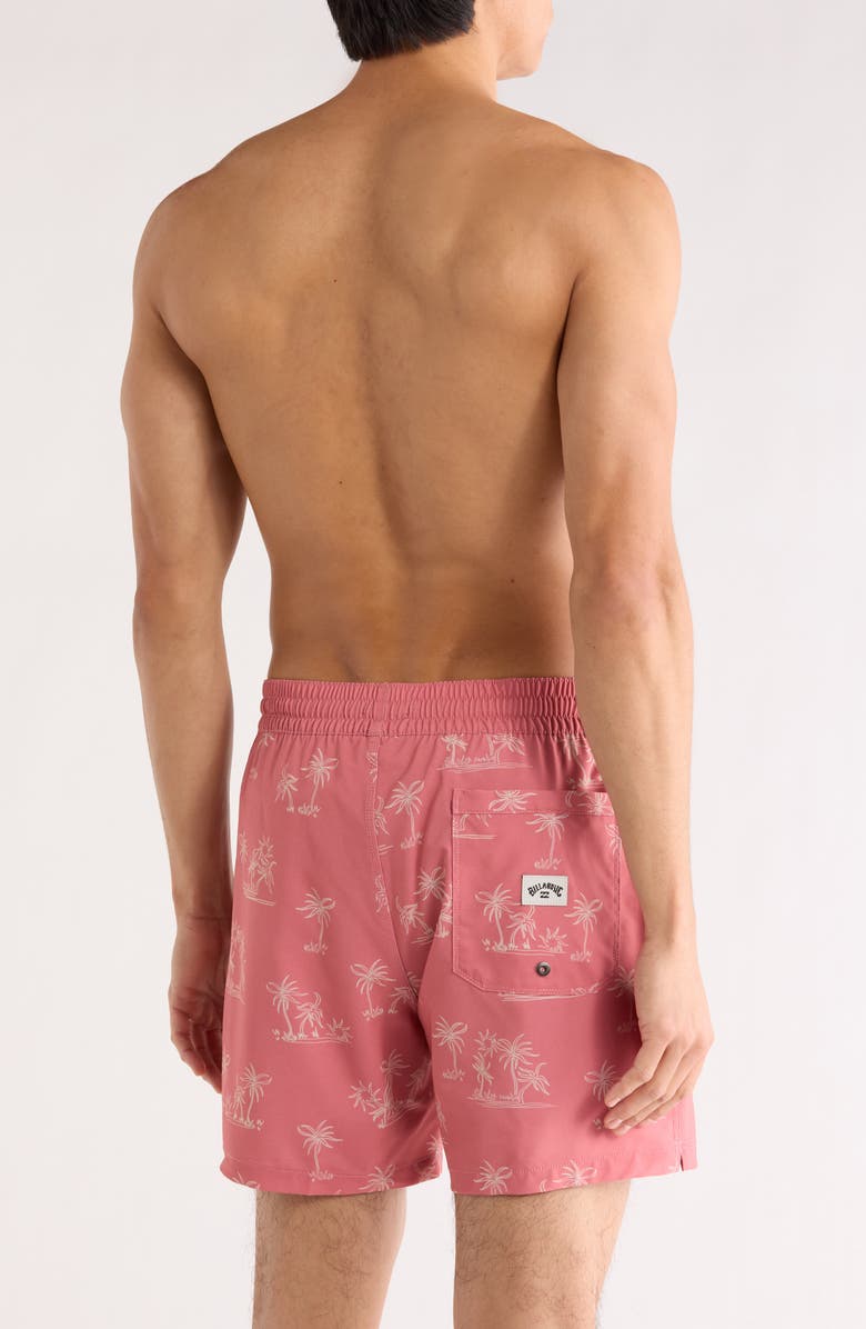 Billabong Lineup Layback Swim Trunks, Alternate, color, Dusty Pink