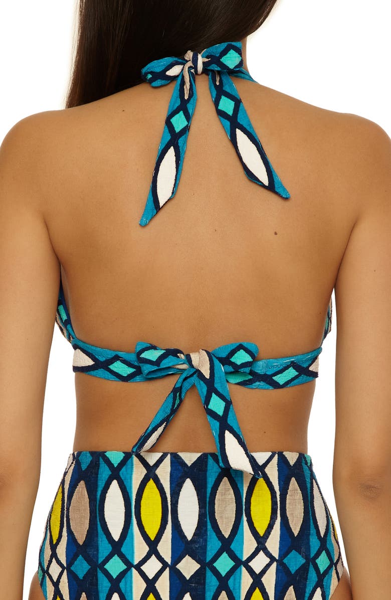Trina Turk Paros Banded Halter Bikini Top, Alternate, color, Multi