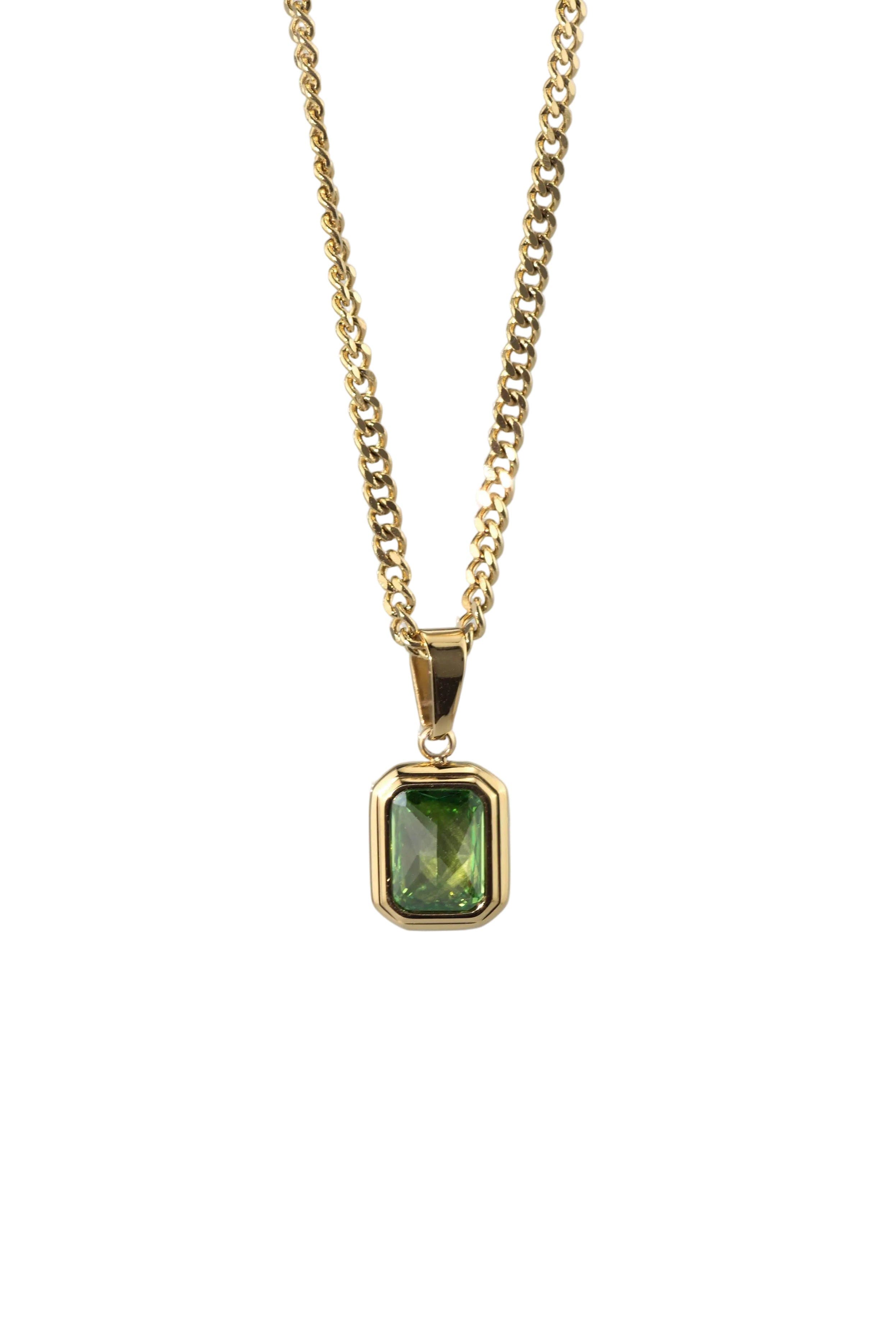 selected Gold With Emerald