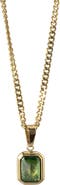 Meideya Emerald Stone Pendant Necklace