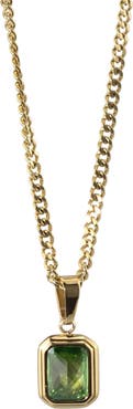 Meideya Emerald Stone Pendant Necklace