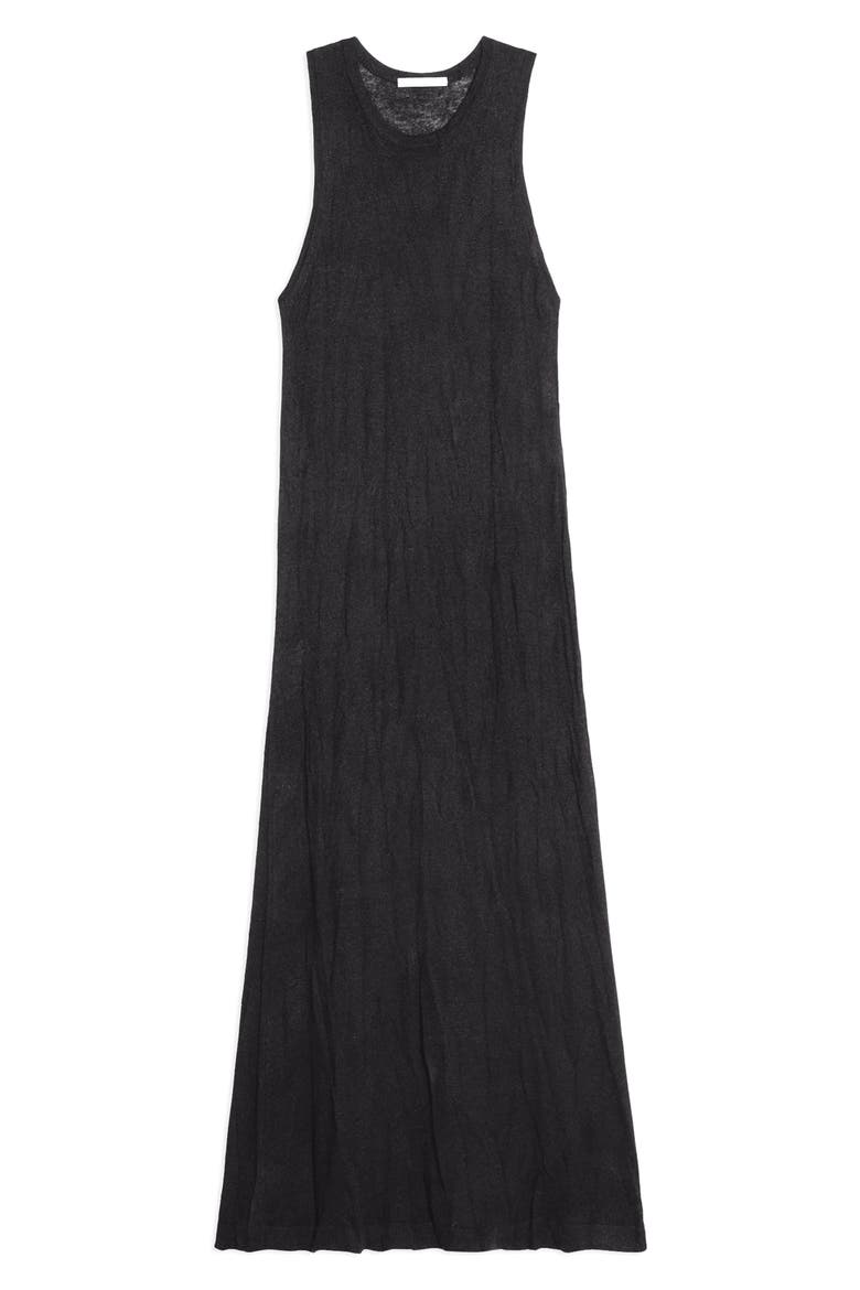 Crush Sleeveless Knit Midi Dress, Alternate, color, BLACK
