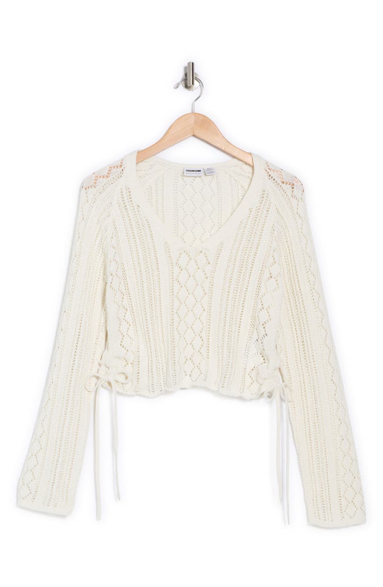 Noisy may Luna Cinched Sweater, Alternate, color,