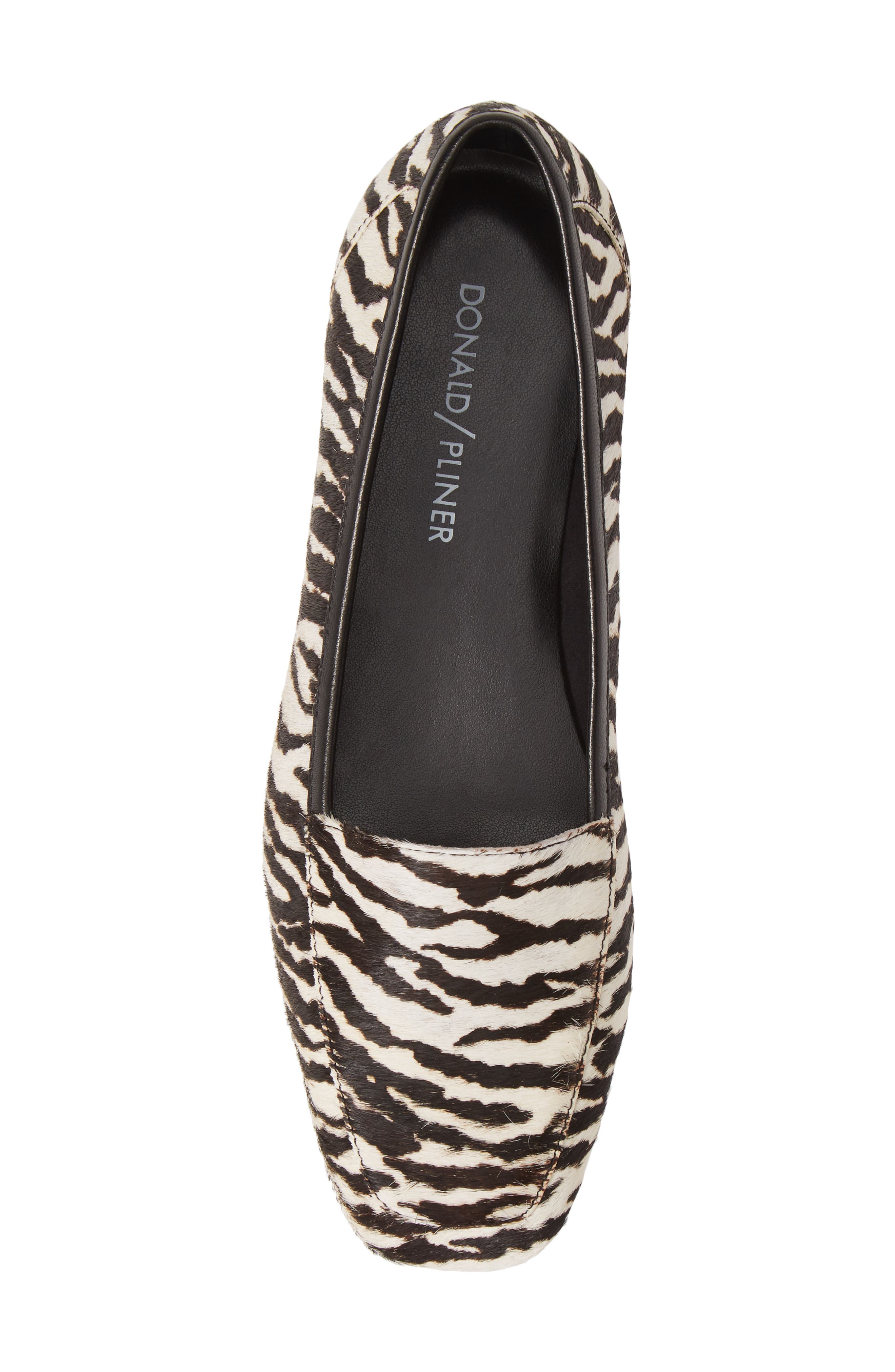 Donald Pliner Deedee Apron Toe Genuine Calf Hair Flat, Alternate, color, 