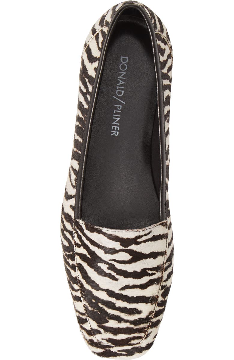 Donald Pliner Deedee Apron Toe Genuine Calf Hair Flat, Alternate, color,