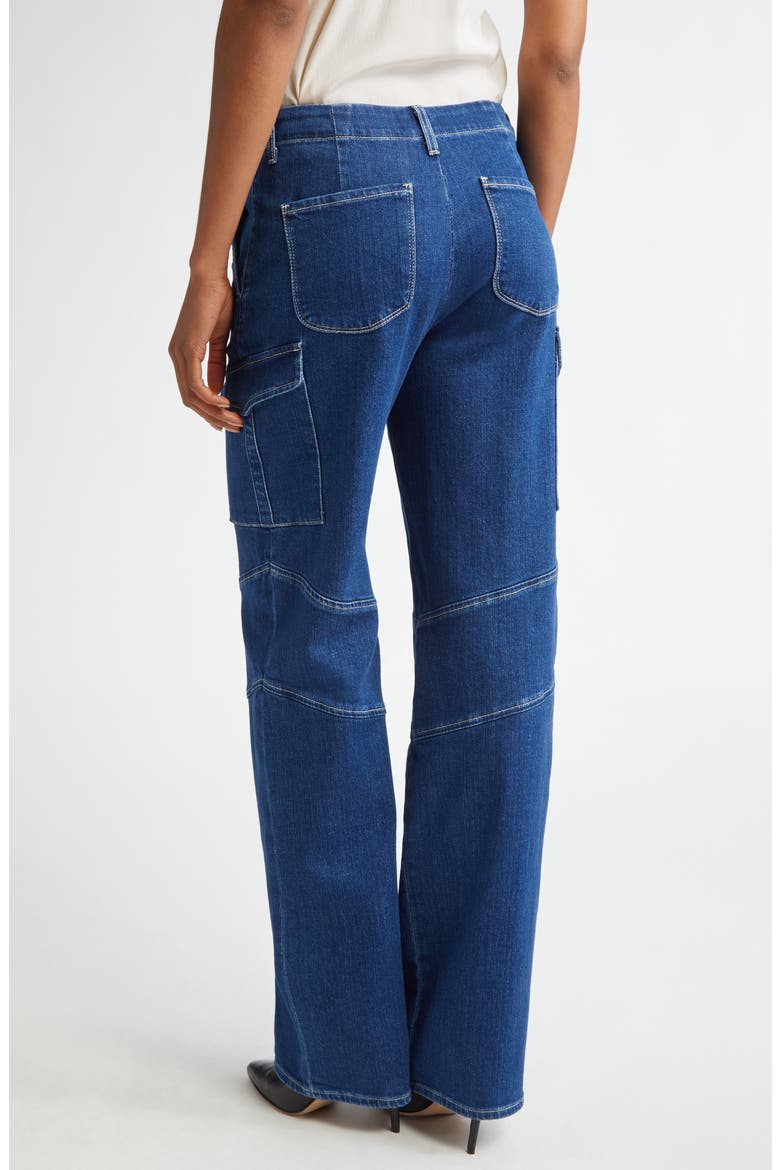 Brooklyn High Waist Wide Leg Cargo Jeans, Alternate, color, BARCA