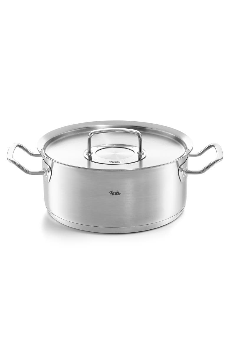 Fissler Original-Profi Collection Stainless Steel Rondeau with Metal Lid, Main, color, Stainless Steel