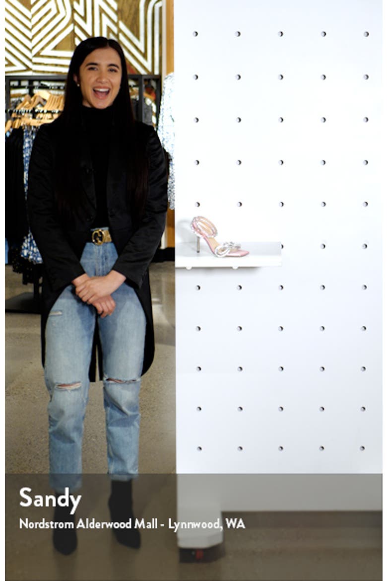 Double Crystal Bow Square Toe Sandal video