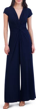 Vince Camuto Twist Front Jersey Jumpsuit