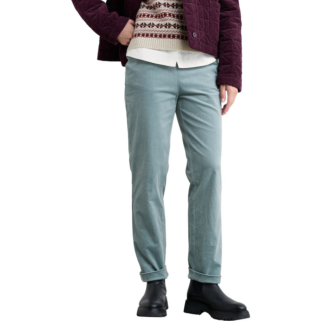 Seasalt Cornwall Crackington Sailor Button Ankle Pull-on Pants In Blue