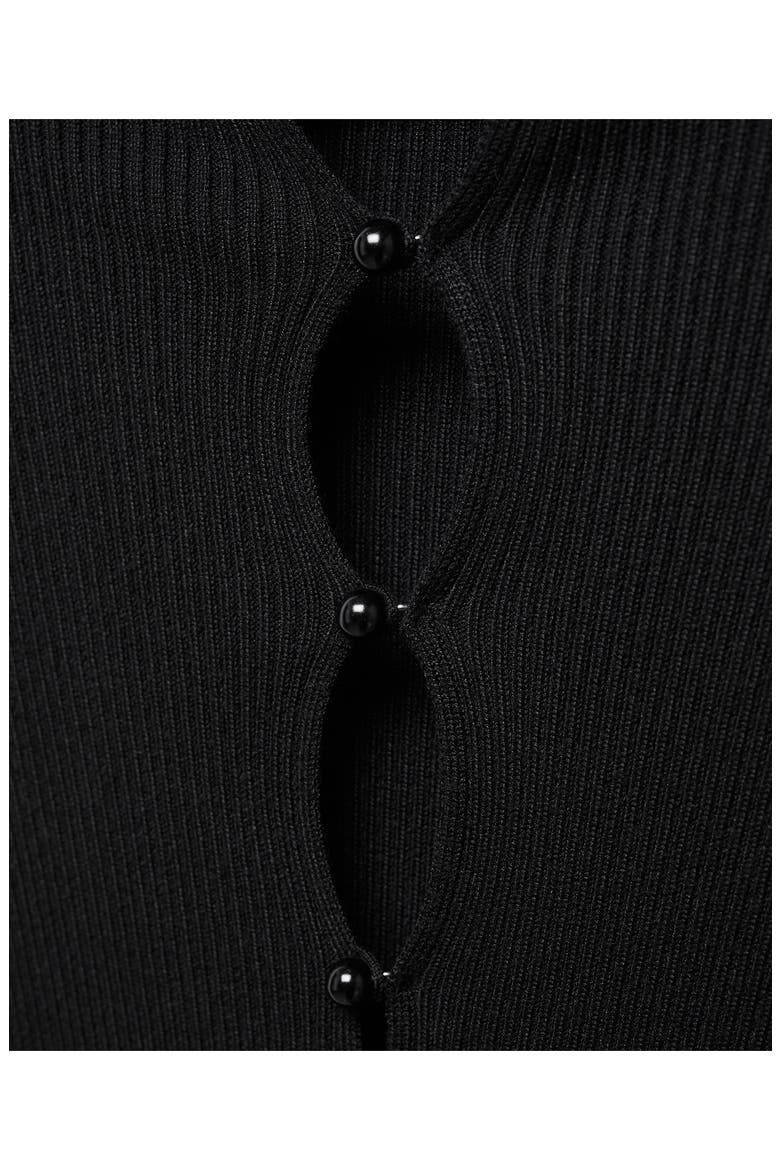 Long Sleeve Rib Midi Sweater Dress, Alternate, color, BLACK