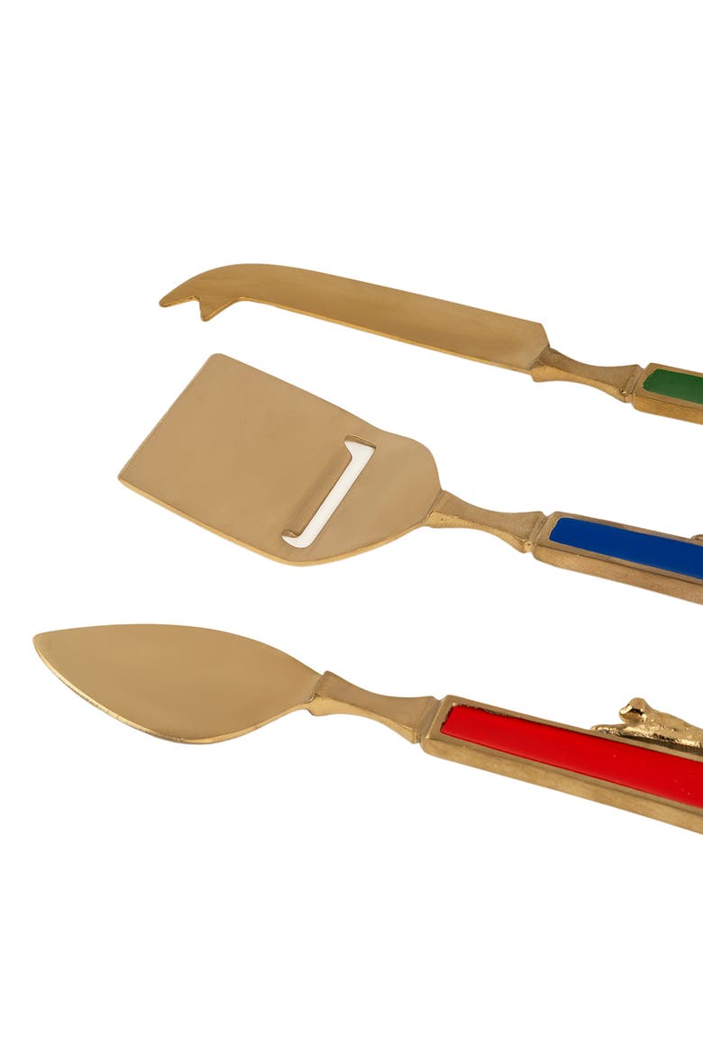 Rampur Steel Cheese Serving Set Cheerland Set of 3, Alternate, color, Gold