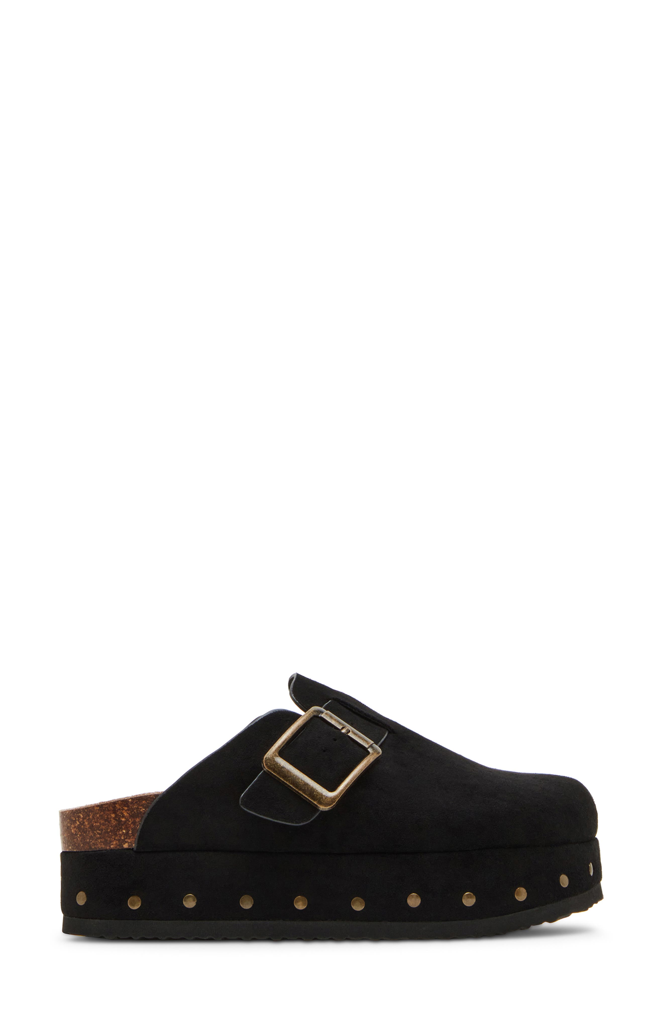 Madden Girl Luna Mule, Alternate, color, Black Fab