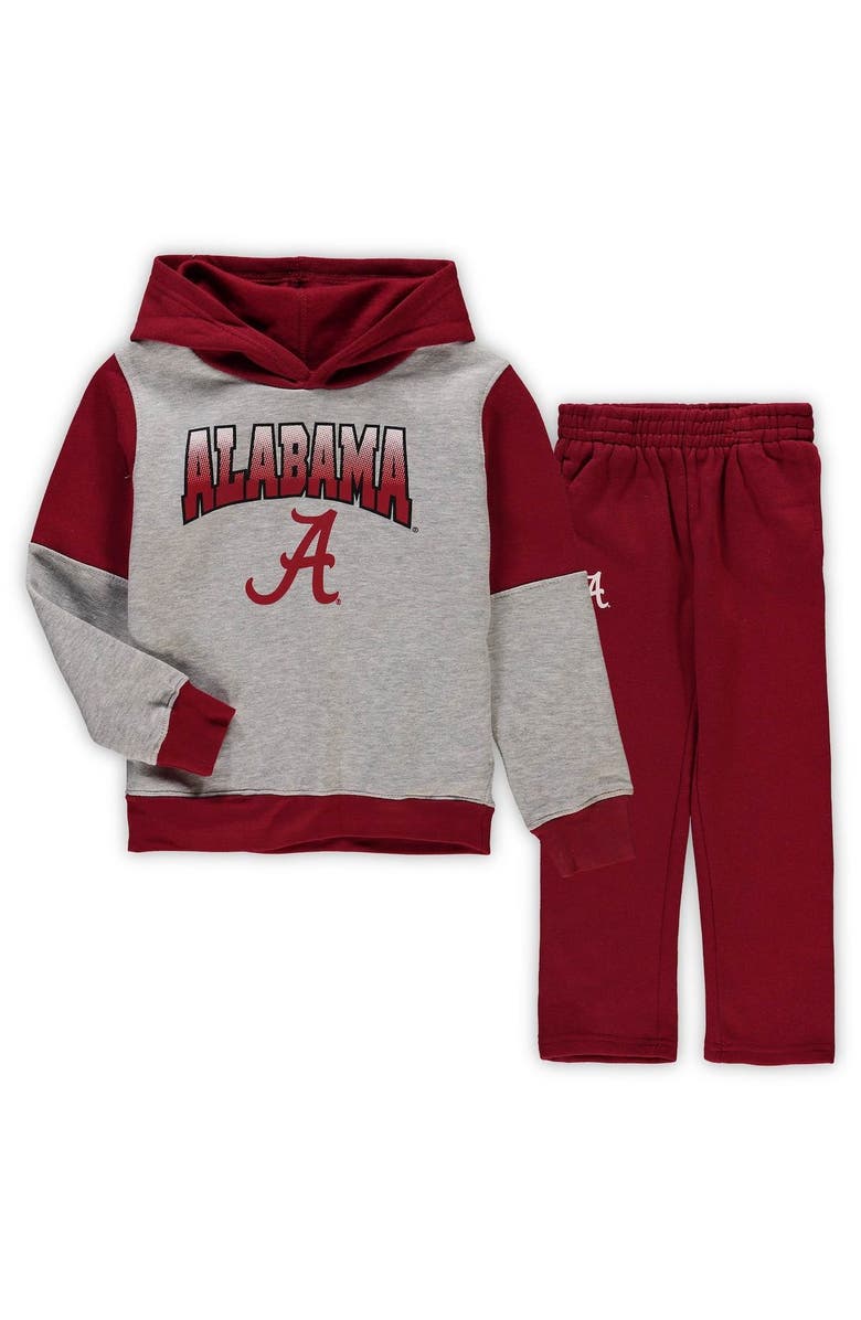Outerstuff Preschool Gray/Crimson Alabama Crimson Tide Sideline Hoodie & Pants Set, Main, color, 