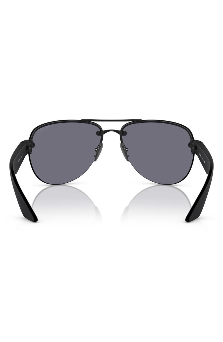 PRADA SPORT 64mm Mirrored Oversize Pilot Sunglasses, Alternate, color, 