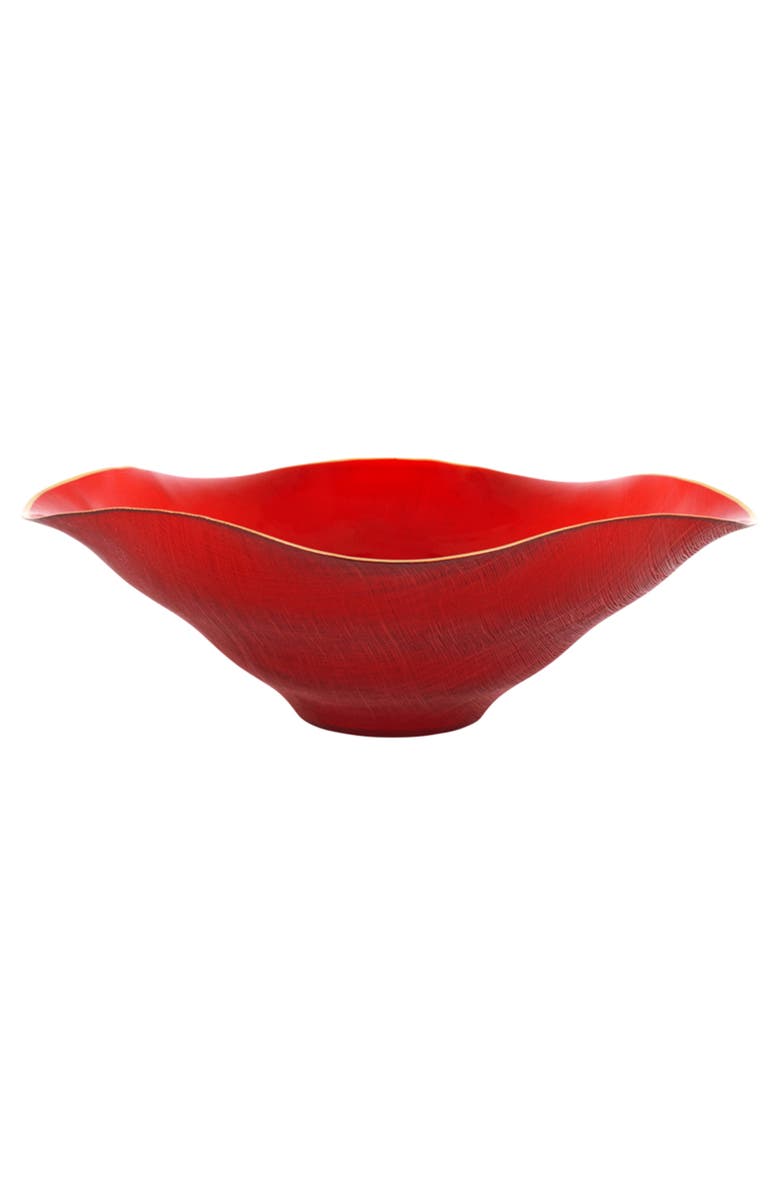 VIETRI Holiday Glass Centerpiece Bowl, Alternate, color, Red