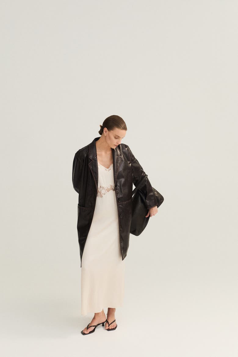 Coated Coat, Alternate, color, Dark brown