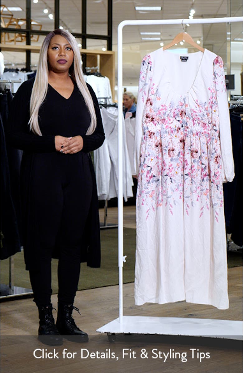 Keyla Floral Long Sleeve Maxi Dress, sales video thumbnail