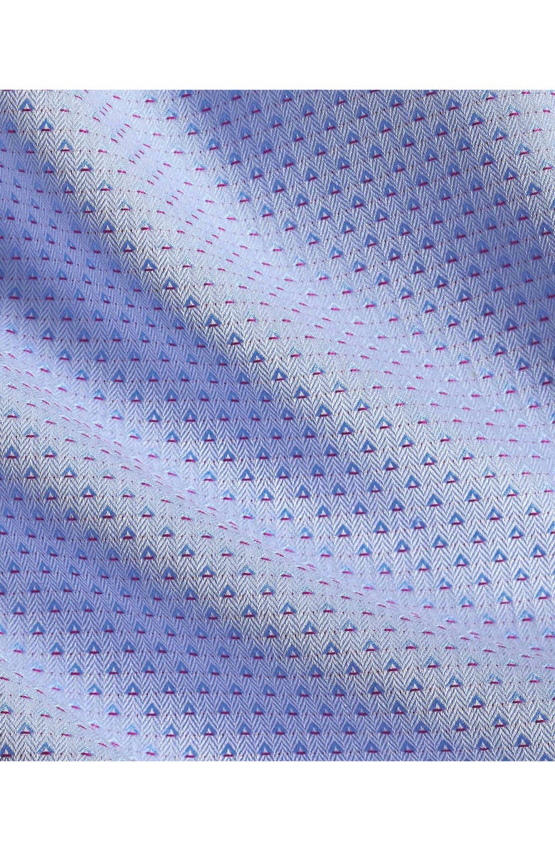 David Donahue Fit Cotton Dobby Dress Shirt, Alternate, color, Sky/Berry