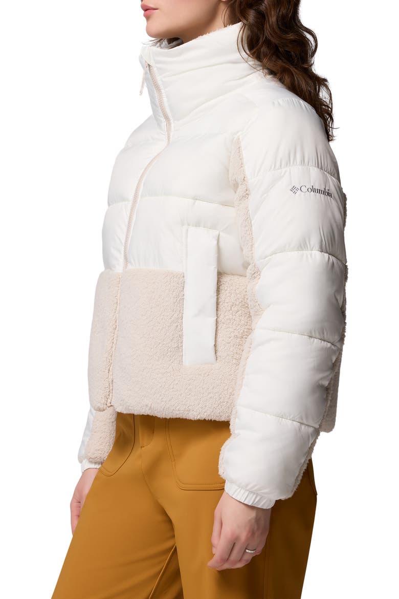 Leadbetter Point™ II Hybrid Crop Puffer Jacket, Alternate, color, SEA SALT DARK STONE 125