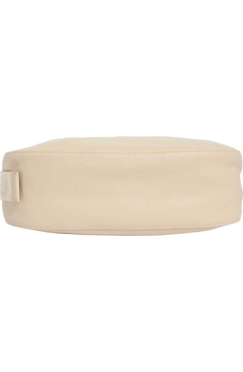 Baggu Medium Recycled Leather Crescent Shoulder Bag, Alternate, color, Stone