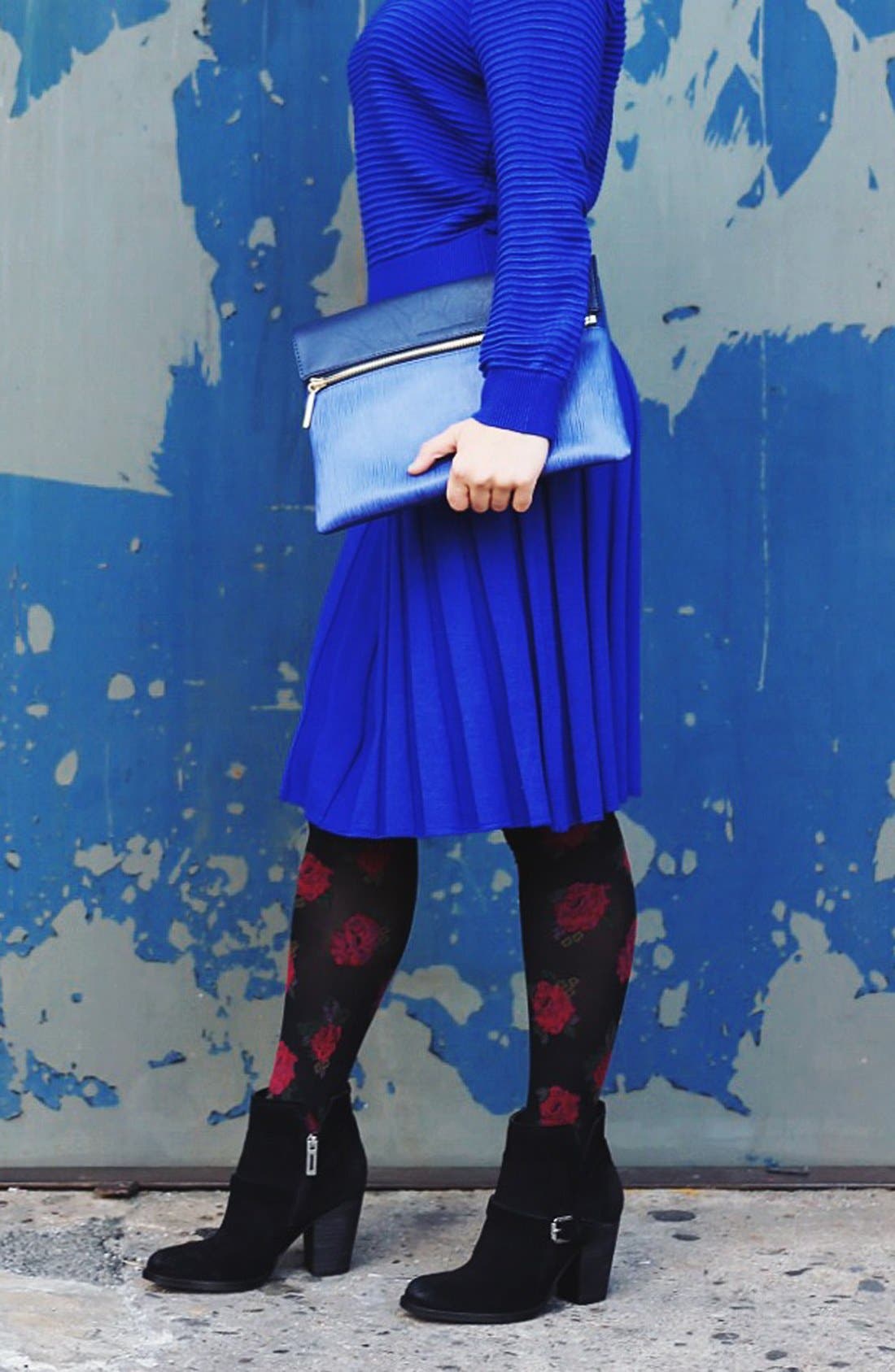 'Celestial' Clutch, Alternate, color, BLACK