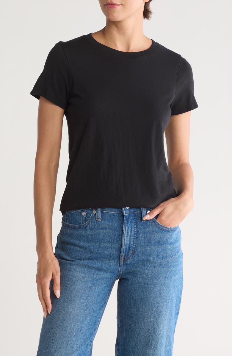 Madewell Vintage Crewneck Cotton T-Shirt, Main, color, True Black