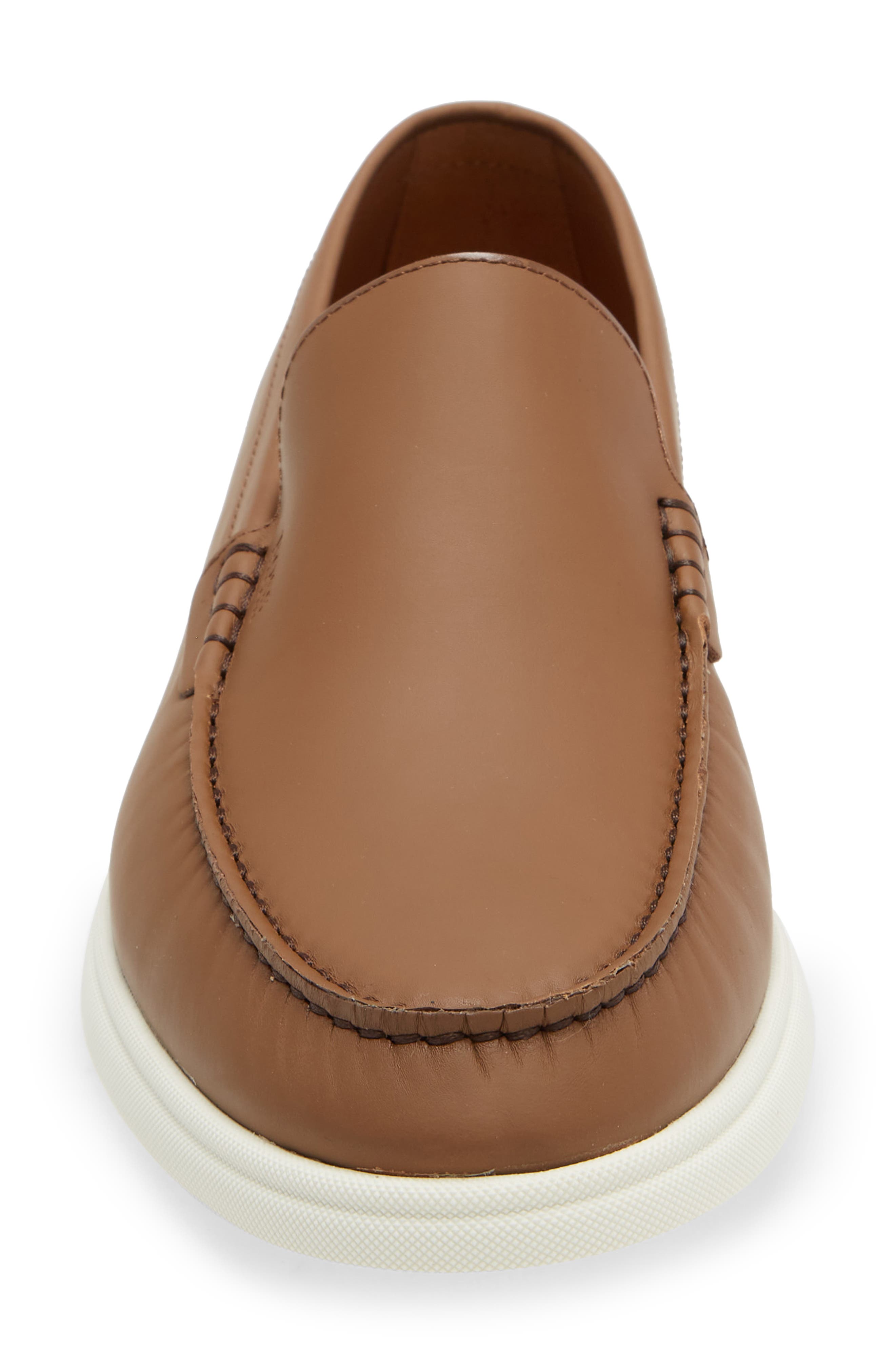 BOSS Sienne Moc Toe Loafer, Alternate, color, Med Brn