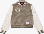 Mitchell & Ness Women's Mitchell & Ness Tan Green Bay Packers Full-Snap Varsity Jacket