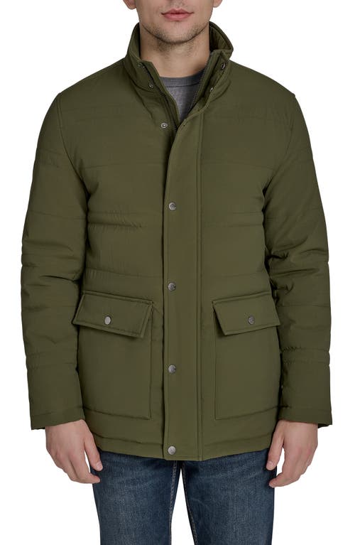 Cole Haan Signature Stretch Crinkle Puffer Jacket In Green