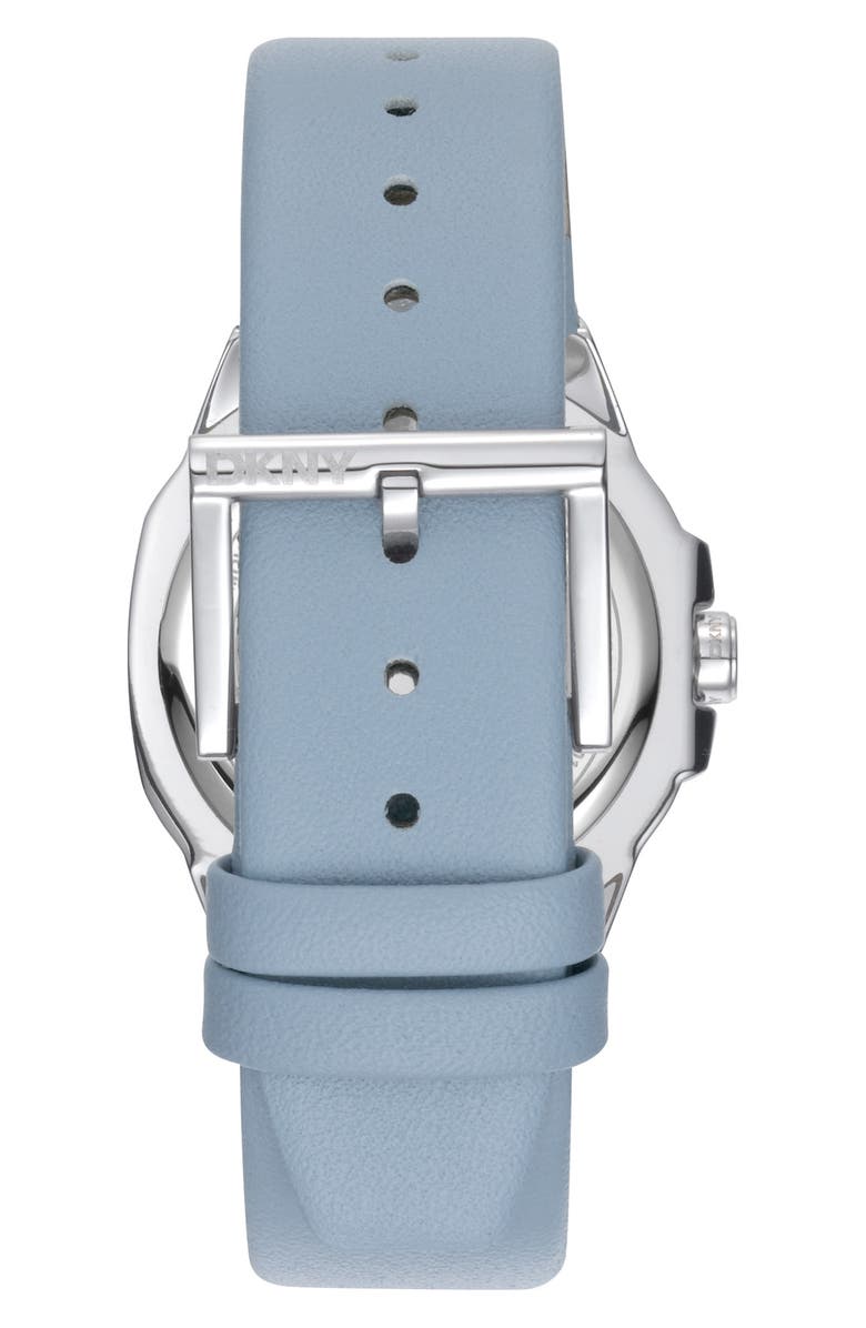 GEVRIL Logo Dial Leather Strap Watch, Alternate, color, 