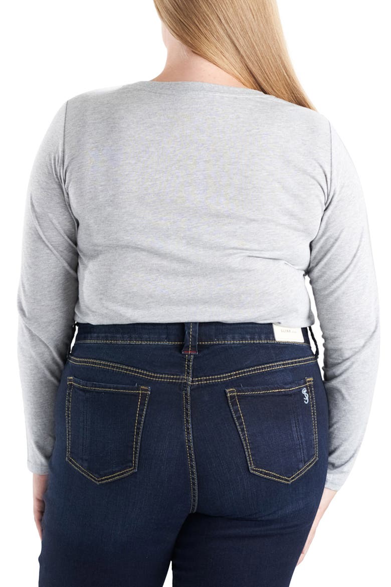 Crewneck Long Sleeve Pocket T-Shirt, Alternate, color, HEATHER GREY