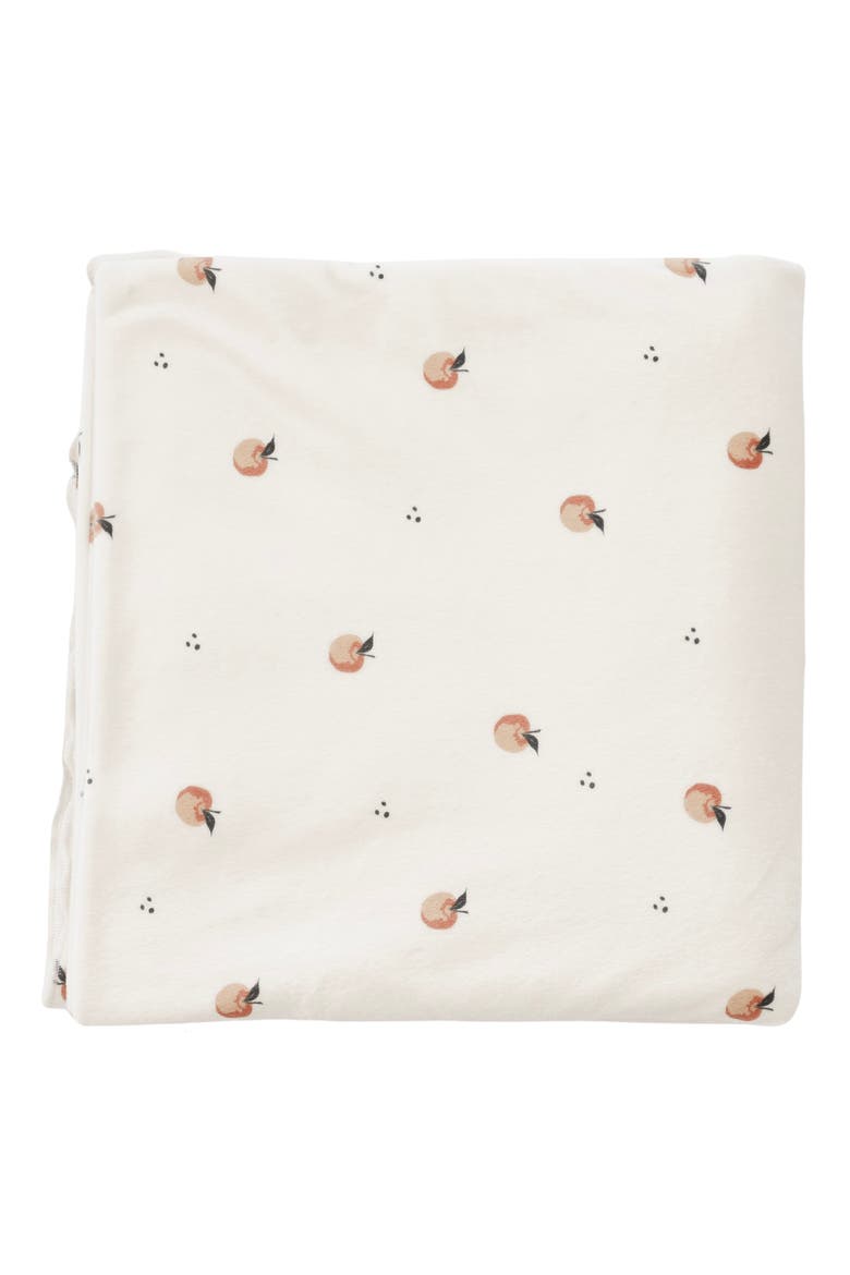 Minky Print Swaddle, Main, color, APPLE