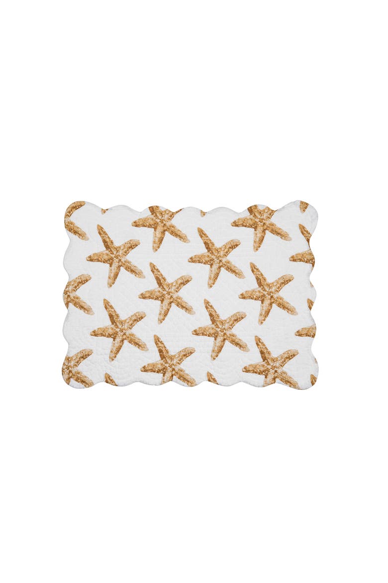 Sandbridge Stars Placemats, Set of 6, Alternate, color, White