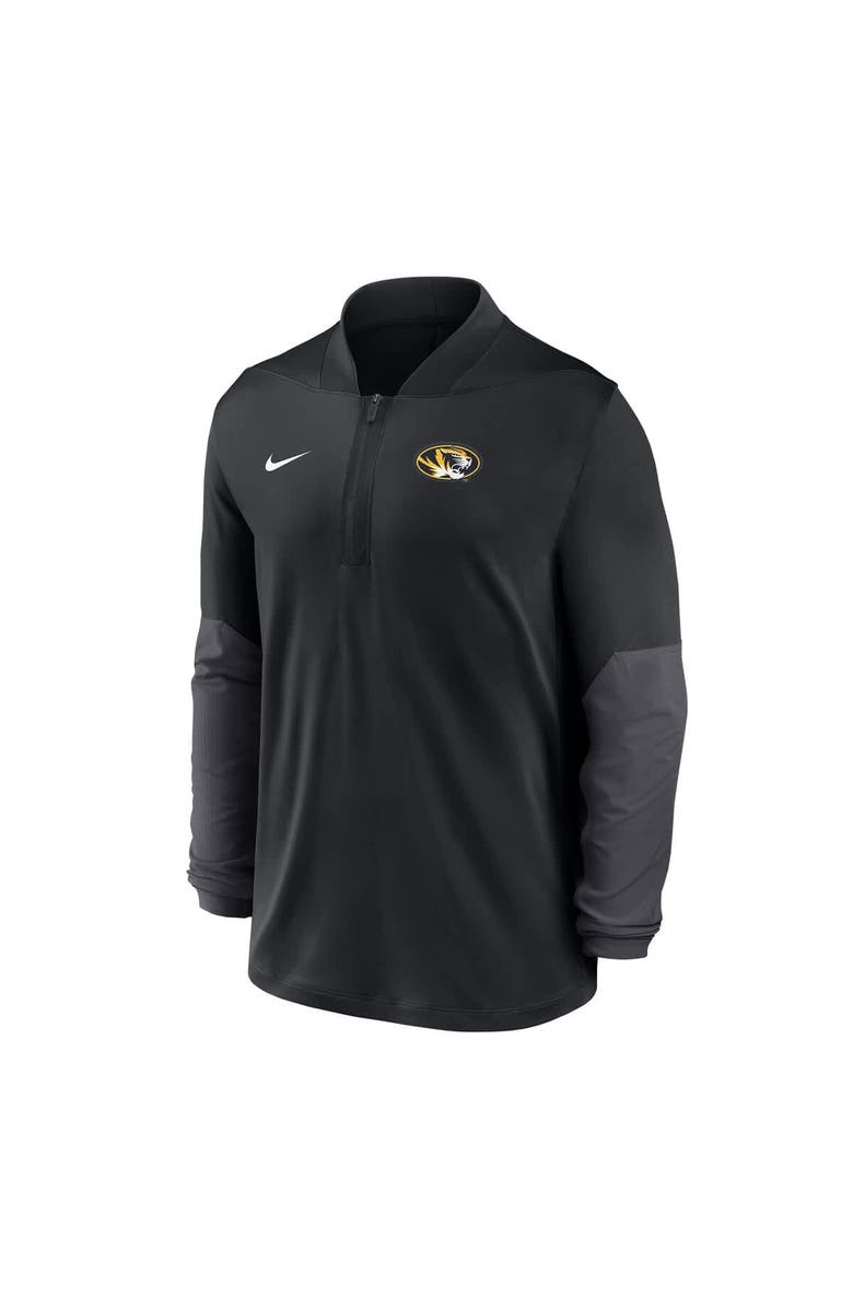 Nike Men's Nike  Black Missouri Tigers Dri-FIT Half-Zip Pullover, Alternate, color, 