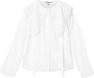 AllSaints Marie Openwork Detail Button-Up Shirt