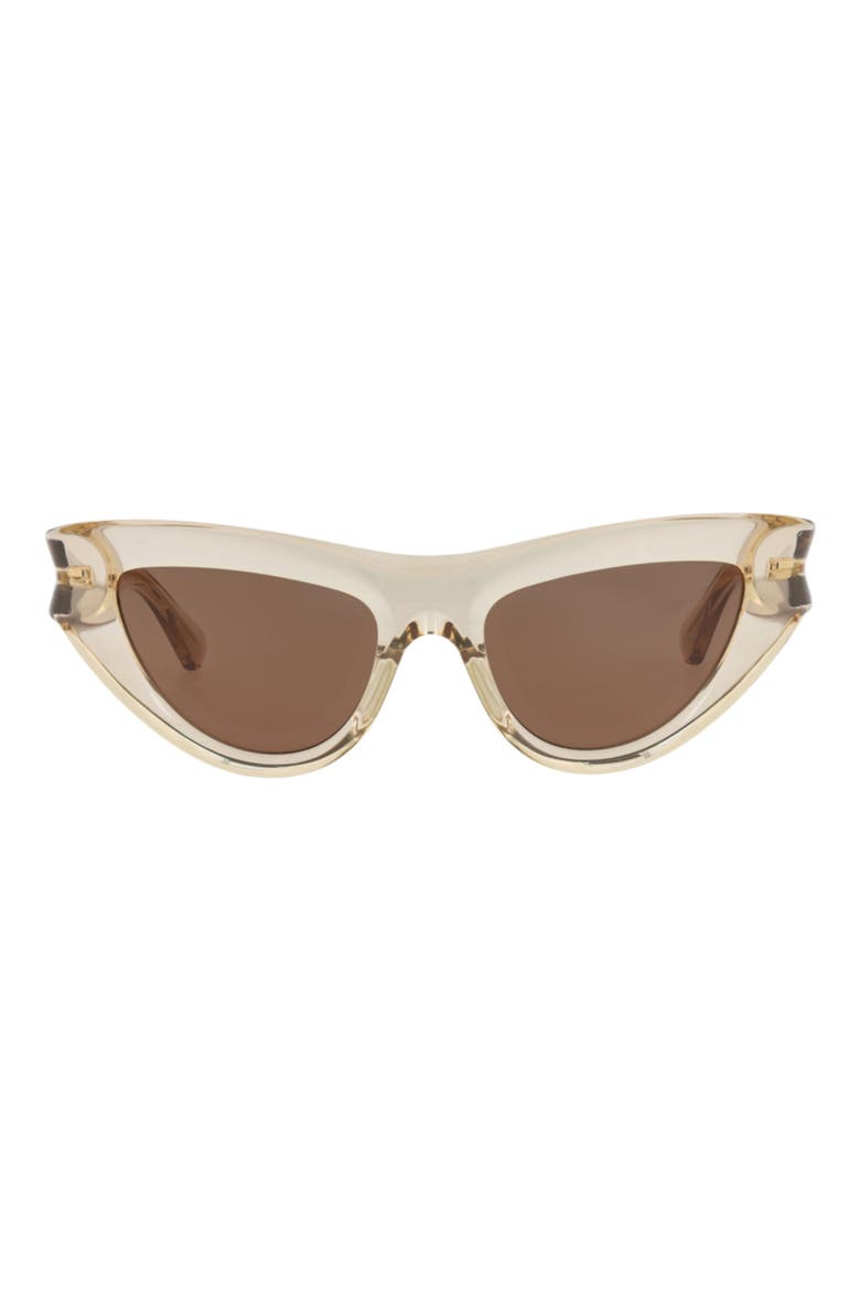 51mm Polarized Cat Eye Sunglasses, Main, color, NUDE NUDE BROWN