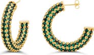 SHYMI Colored Crystal Pavé Hoop Earrings