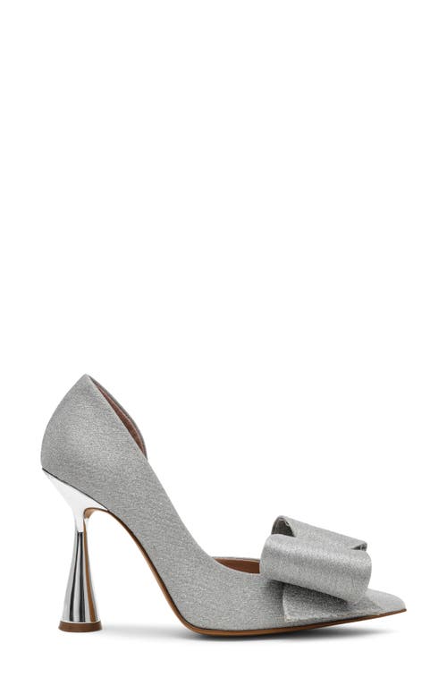 Betsey Johnson Kyliee Half D'orsay Pointed Toe Pump In Silver