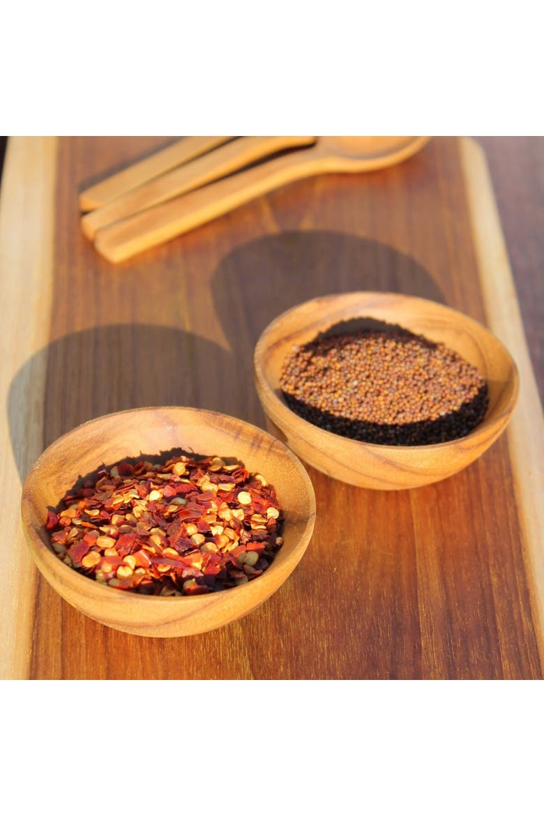 Teak Pinch Bowls - Set of 4, Alternate, color, Teak