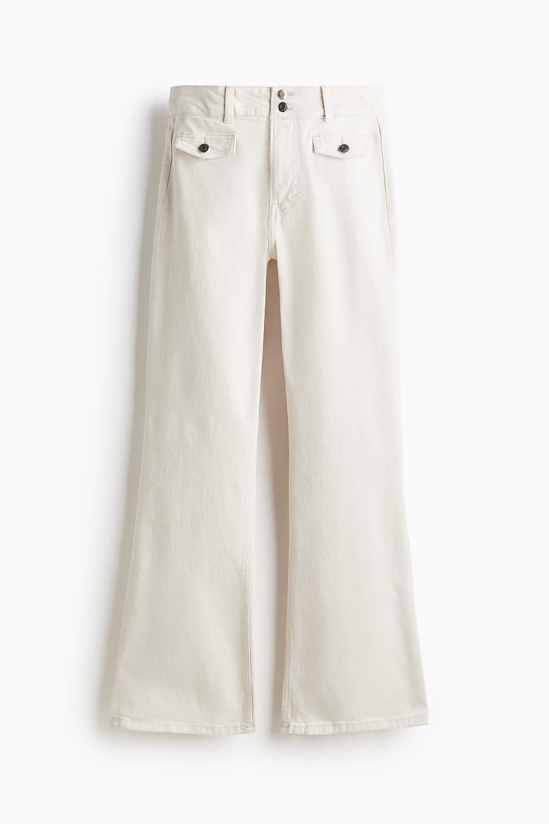 Flared High Jeans, Alternate, color, White