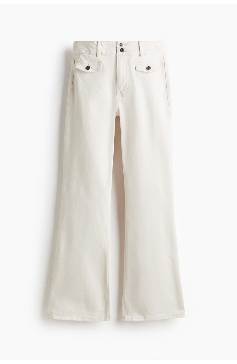 H&M Flared High Jeans, Alternate, color, White